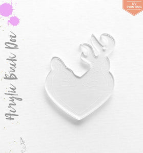 UV Printing Acrylic Keychains Buck & Doe