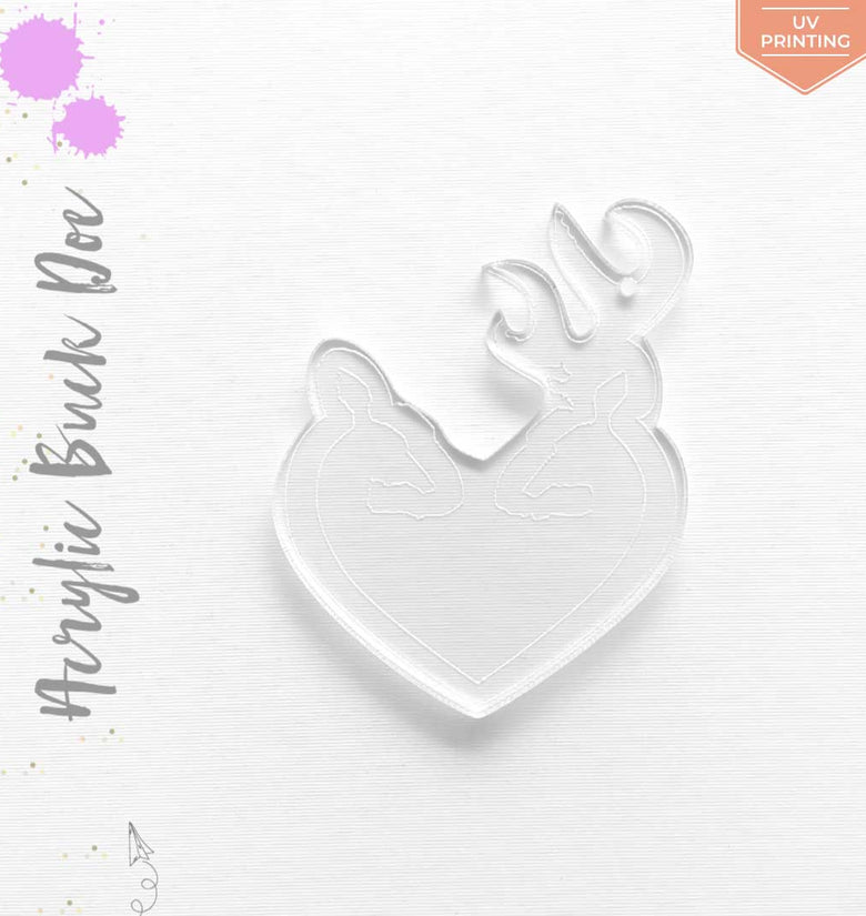 UV Printing Acrylic Keychains Buck & Doe