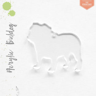 UV Printing Acrylic Keychains BullDog