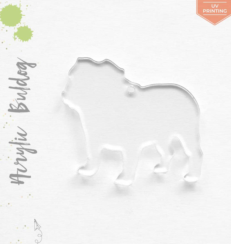 UV Printing Acrylic Keychains BullDog