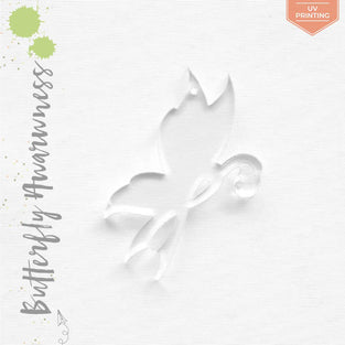 UV Printing Acrylic Keychains Butterfly Awareness