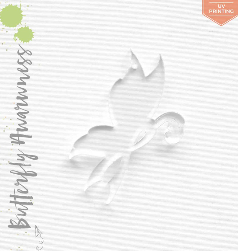 UV Printing Acrylic Keychains Butterfly Awareness