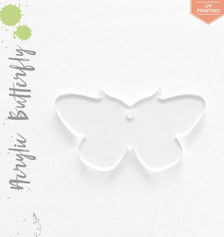 UV Printing Acrylic Keychains Butterfly