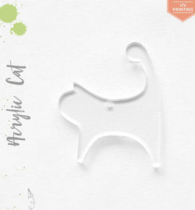 UV Printing Acrylic Keychains Cat