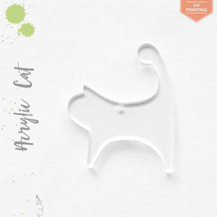 UV Printing Acrylic Keychains Cat