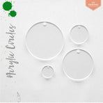 UV Printing Acrylic Circles Clear With Hole (Package.Price)