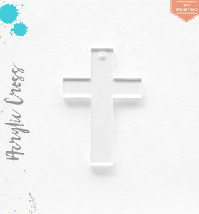 UV Printing Acrylic Keychains Cross