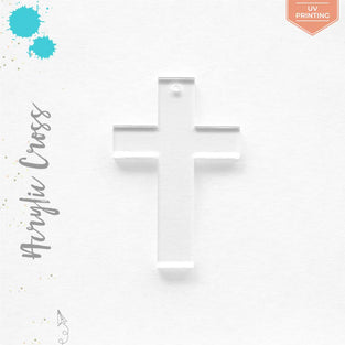 UV Printing Acrylic Keychains Cross