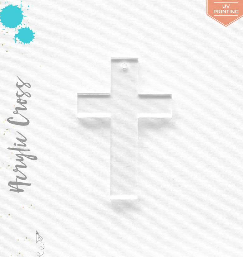 UV Printing Acrylic Keychains Cross