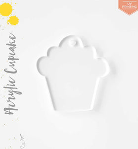 UV Printing Acrylic Keychains Cupcake