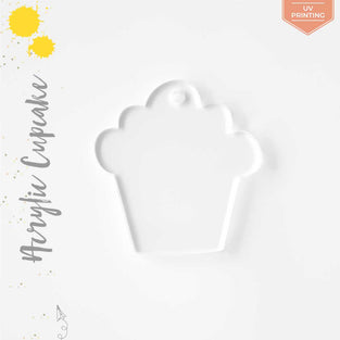 UV Printing Acrylic Keychains Cupcake