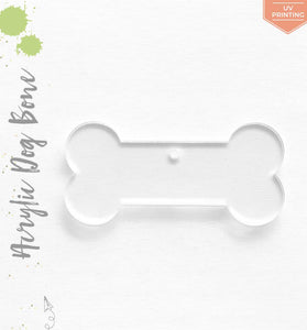 UV Printing Acrylic Keychains Dog Bone