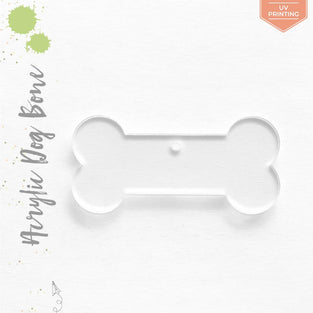 UV Printing Acrylic Keychains Dog Bone