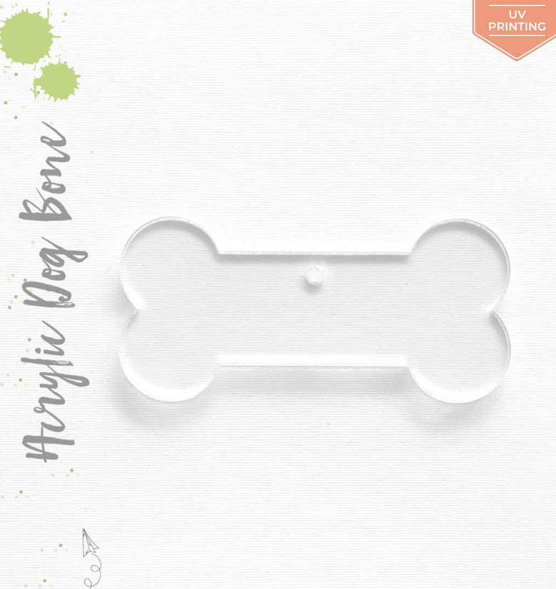 UV Printing Acrylic Keychains Dog Bone
