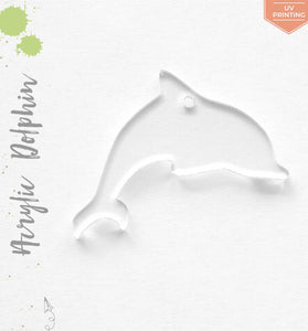 UV Printing Acrylic Keychains Dolphin