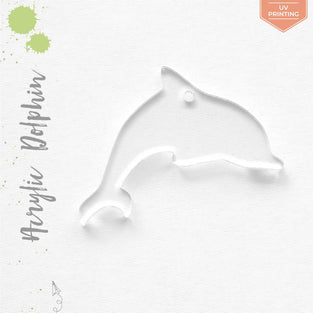 UV Printing Acrylic Keychains Dolphin