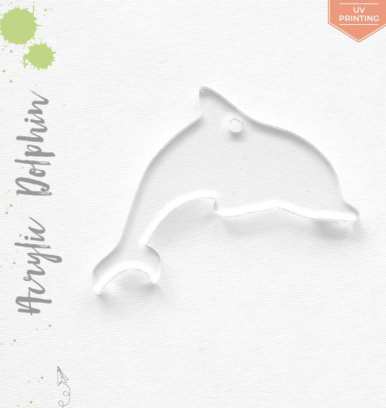 UV Printing Acrylic Keychains Dolphin