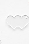 UV Printing Acrylic Keychains Heart Double