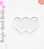 UV Printing Acrylic Keychains Heart Double