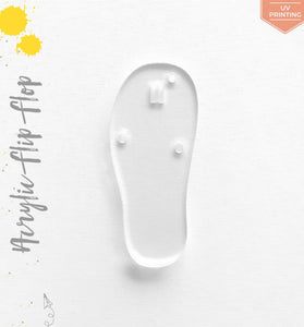 UV Printing Acrylic Keychains Flip Flop