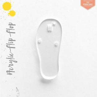 UV Printing Acrylic Keychains Flip Flop