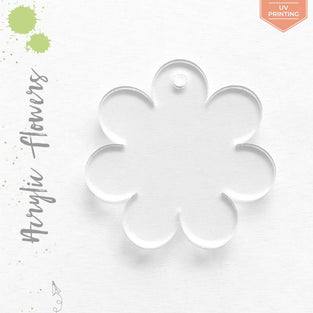 UV Printing Acrylic Keychains Flower