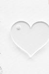 UV Printing Acrylic Keychains Heart Right Hole