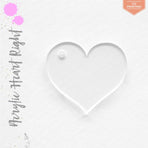 UV Printing Acrylic Keychains Heart Right Hole