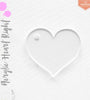 UV Printing Acrylic Keychains Heart Right Hole