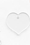 UV Printing Acrylic Keychains Heart Center Hole