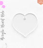 UV Printing Acrylic Keychains Heart Center Hole