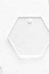 UV Printing Acrylic Keychains Horizontal Hexagon