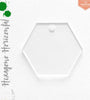 UV Printing Acrylic Keychains Horizontal Hexagon