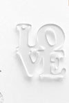 UV Printing Acrylic Keychains LOVE Letters