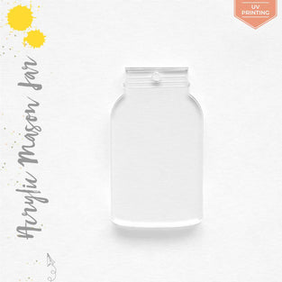 UV Printing Acrylic Keychains Mason Jar