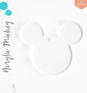 UV Printing Acrylic Keychains Mouse Head