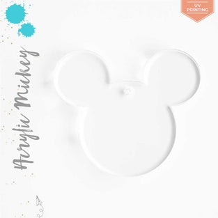 UV Printing Acrylic Keychains Mouse Head