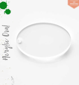 UV Printing Acrylic Keychains Oval