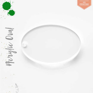 UV Printing Acrylic Keychains Oval