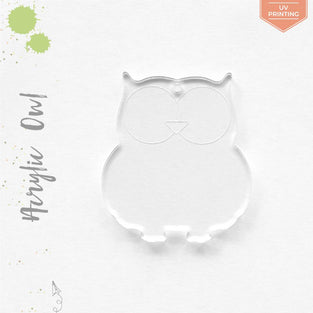 UV Printing Acrylic Keychains Owl