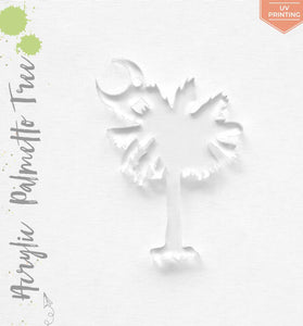 UV Printing Acrylic Keychains Palmetto Tree
