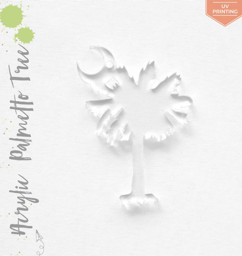 UV Printing Acrylic Keychains Palmetto Tree