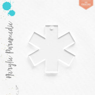 UV Printing Acrylic Keychains Paramedic Symbol