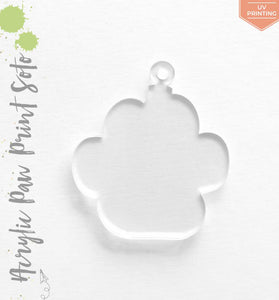 UV Printing Acrylic Keychains Paw Print Soto