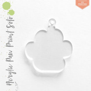 UV Printing Acrylic Keychains Paw Print Soto