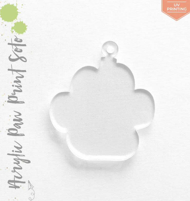 UV Printing Acrylic Keychains Paw Print Soto