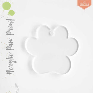 UV Printing Acrylic Keychains Paw Print