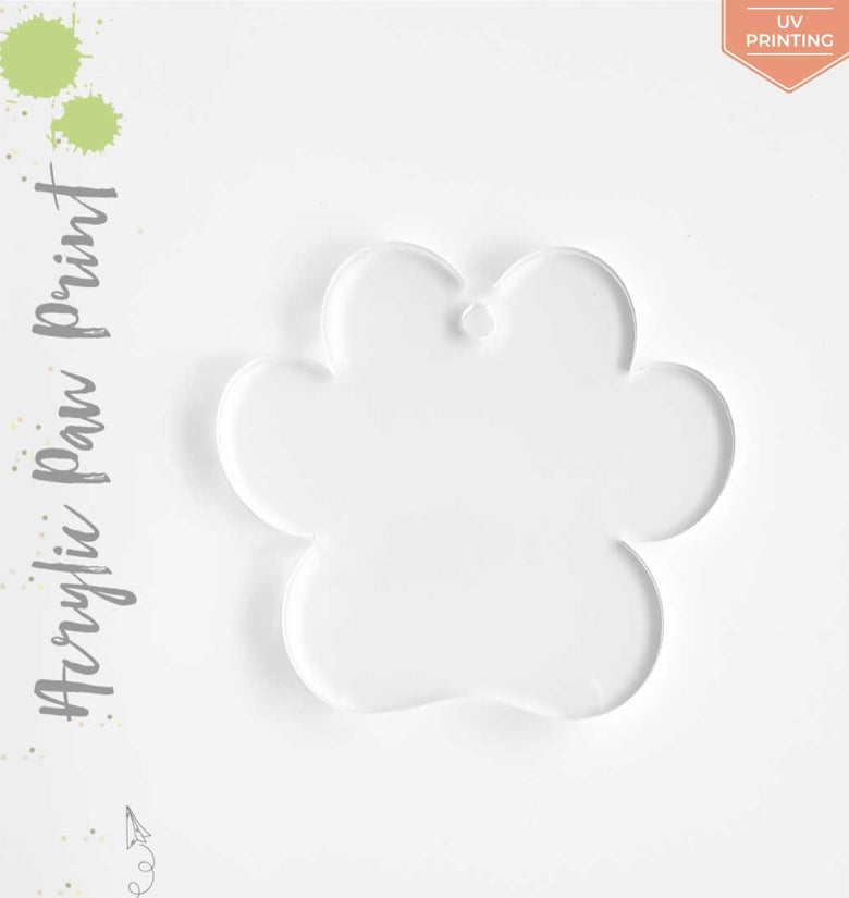 UV Printing Acrylic Keychains Paw Print