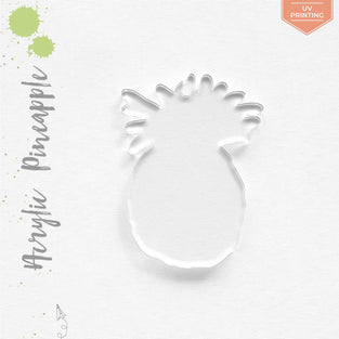 UV Printing Acrylic Keychains Pineapple