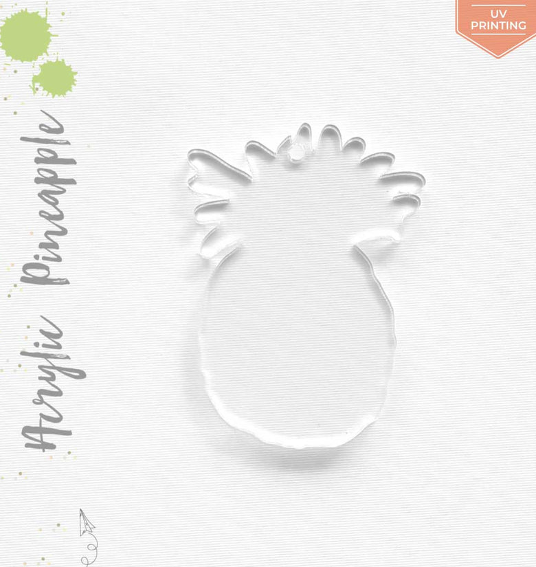 UV Printing Acrylic Keychains Pineapple
